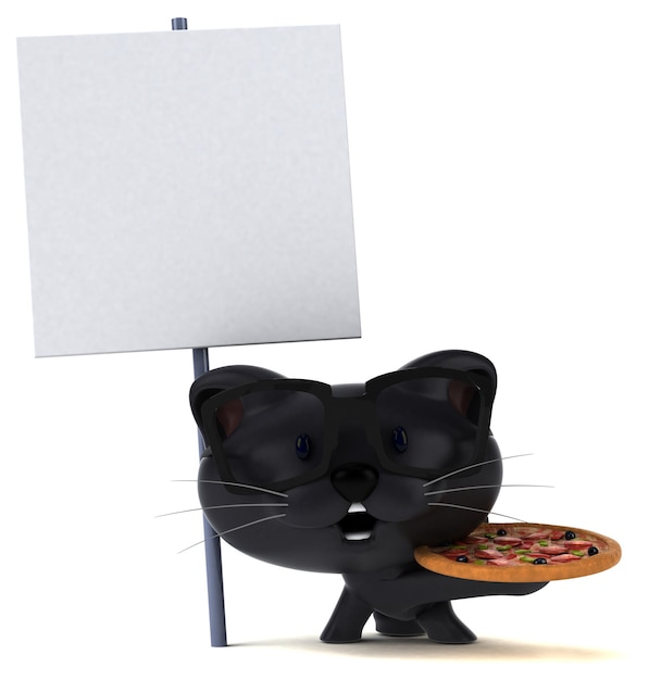 Chat amusant Illustration 3D