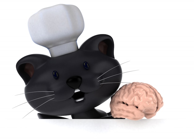 Chat amusant - Illustration 3D