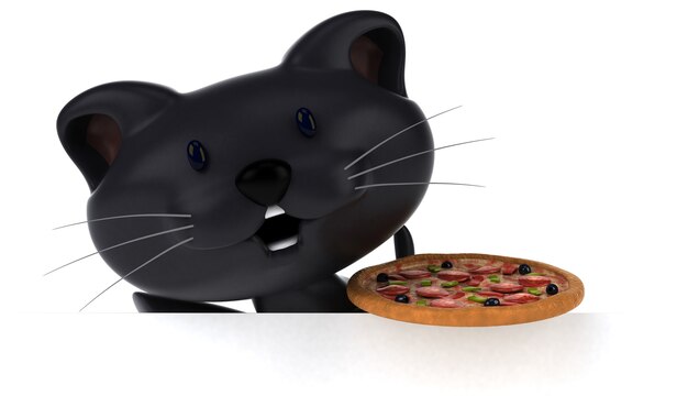 Chat amusant - Illustration 3D