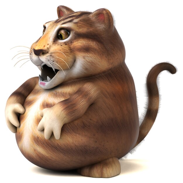 Chat amusant - Illustration 3D