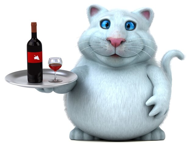 Chat amusant - Illustration 3D