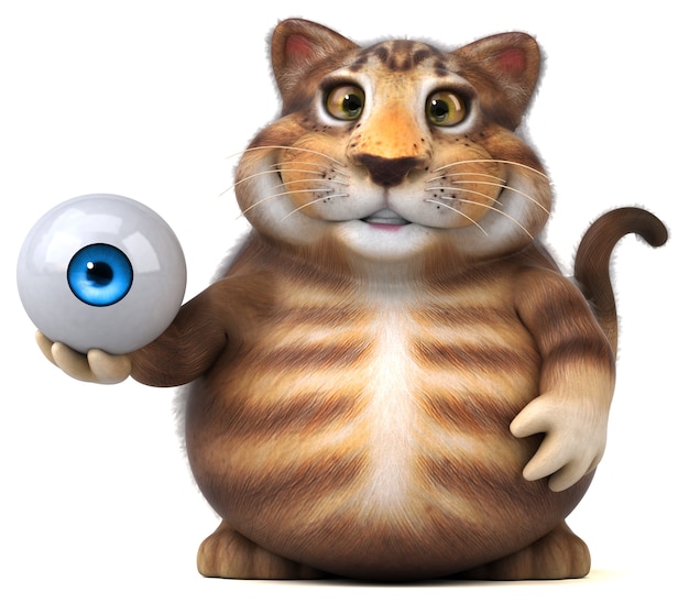 Chat amusant - Illustration 3D