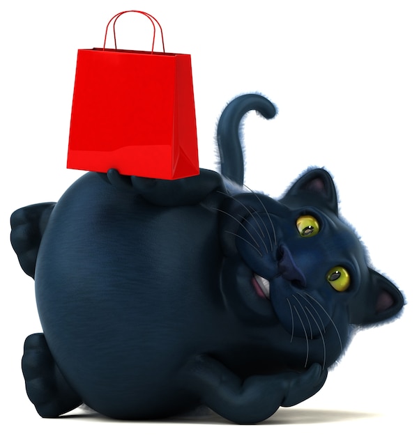 Chat amusant - Illustration 3D