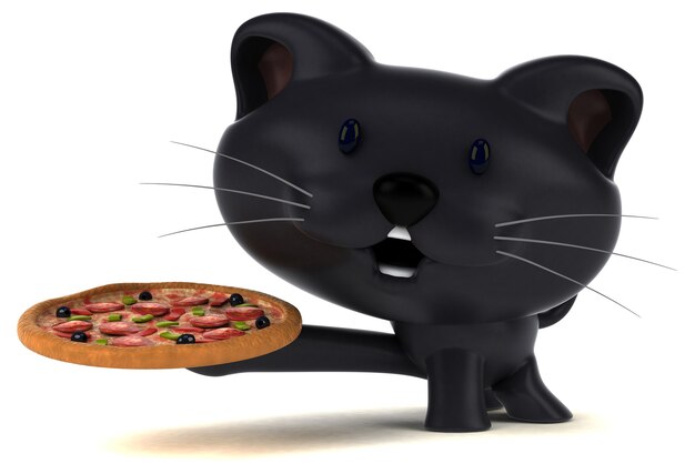 Chat amusant - Illustration 3D