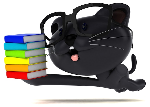 Chat amusant - Illustration 3D