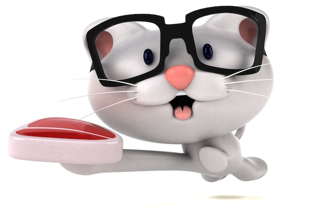 Chat amusant - Illustration 3D