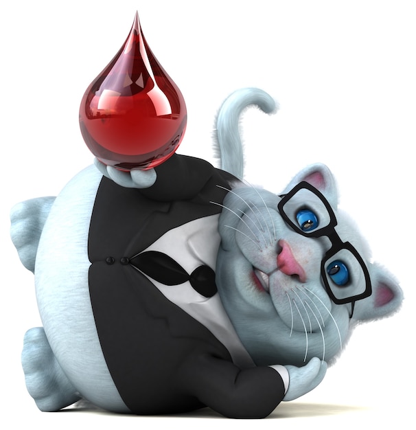 Chat amusant - Illustration 3D