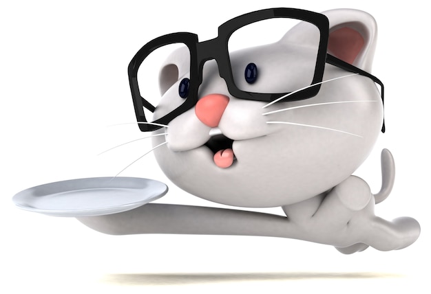 Chat amusant - Illustration 3D