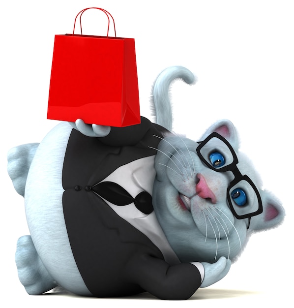 Chat amusant - Illustration 3D