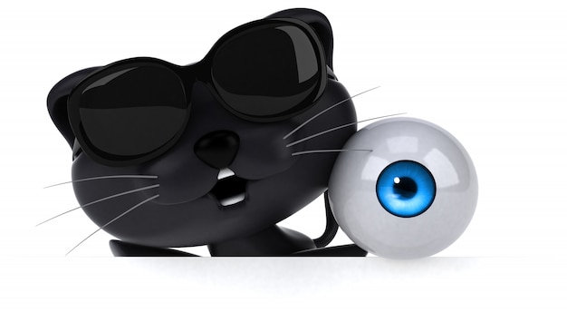 Chat amusant - Illustration 3D