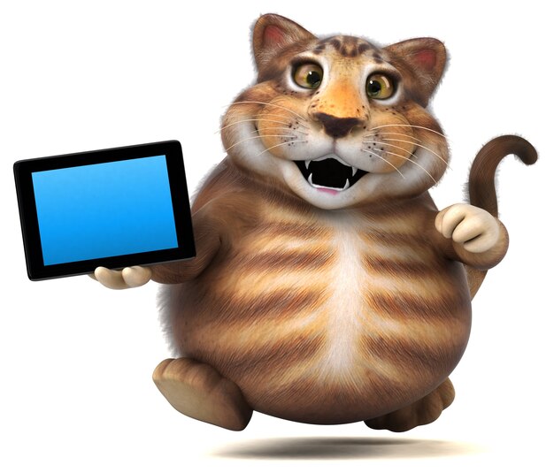 Chat amusant - personnage 3D