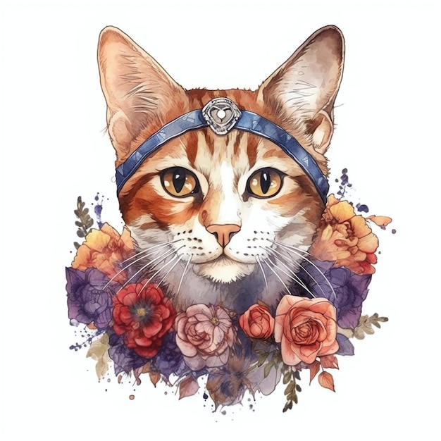 Chat Aquarelle Clipart