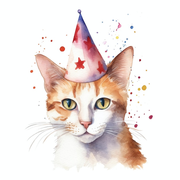 Chat Aquarelle Clipart