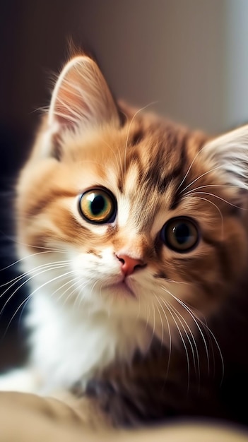 Un chat aux grands yeux