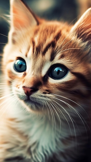 Un chat aux yeux bleus