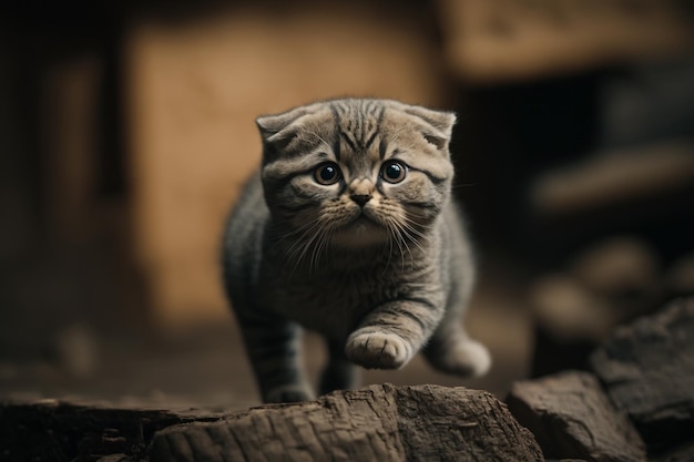 Chat British Scottish Fold Mignons et beaux animaux de compagnie fidèles