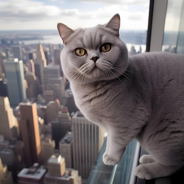 Chat British Shorthair réalisé avec une IA générative