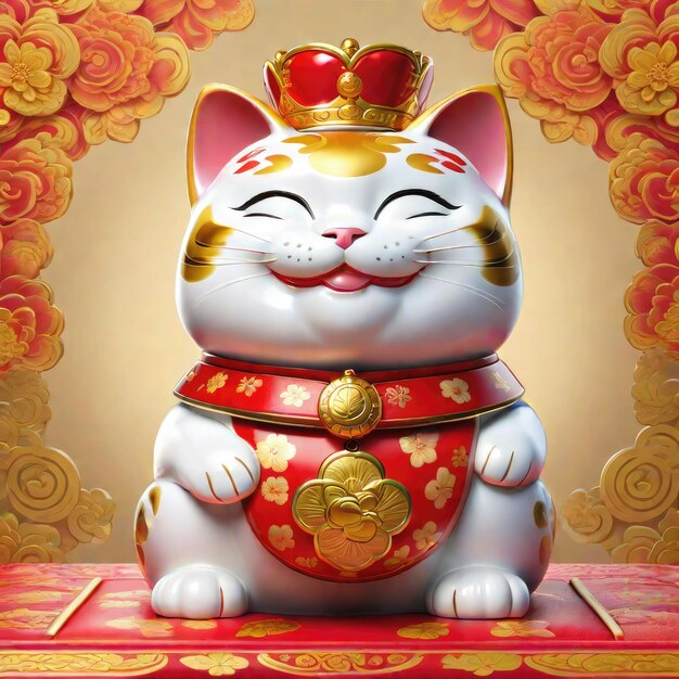 Le chat de la chance japonais maneki neko