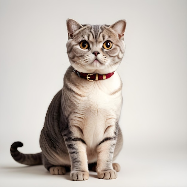 un chat avec un collier qui dit " le nom du chat "