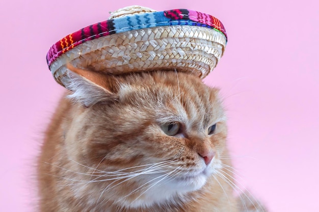 Chat dans un chapeau sombrero