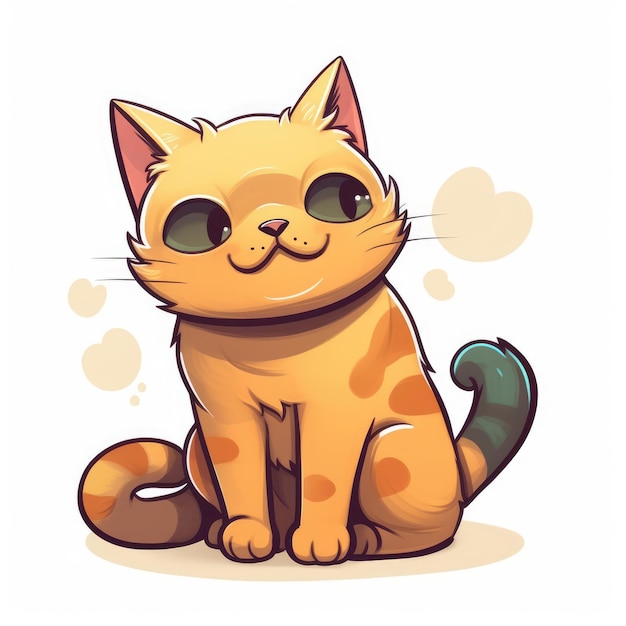 Chat dessin animé ai génératif