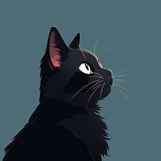 Photo un chat de dessin animé en gros plan