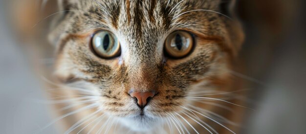 Un chat domestique à poil court qui regarde la caméra