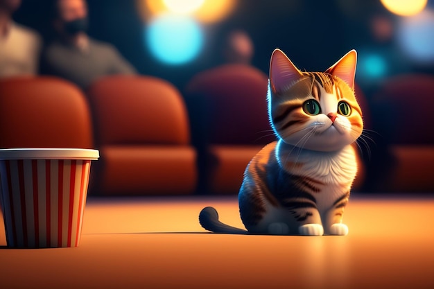 Le chat du fond d'écran de chat de film