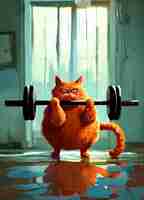 Photo le chat en gym