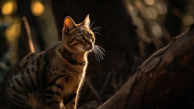 Un chat Havana Brown explore un arbre : un aperçu d'une mystérieuse aventure féline