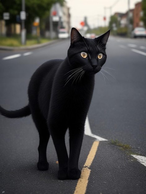 Chat japonais en plein air