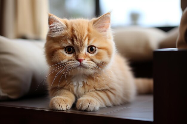 Un chat mignon avec un donut