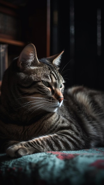 Un chat avec un nez rose