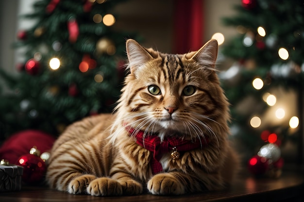 chat de Noël