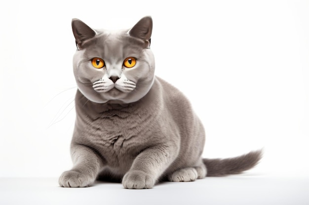 Photo le chat à poils courts britannique classique isolé sur un fond transparent
