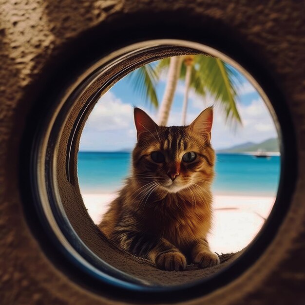 Photo un chat qui regarde par la fenêtre