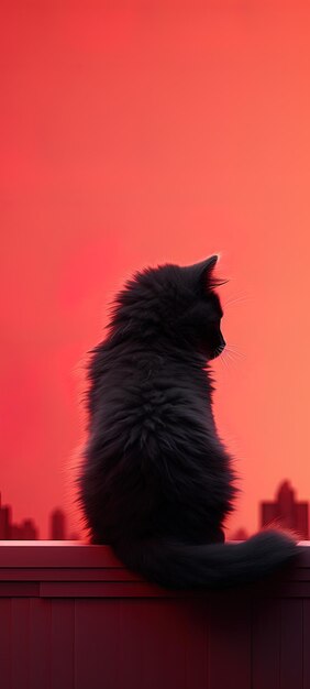 Photo un chat regarde le ciel.