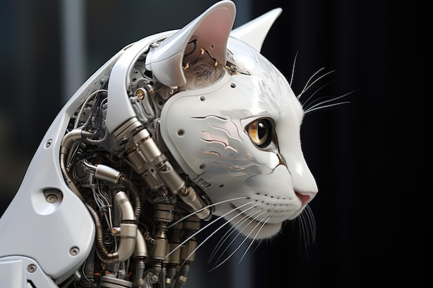 Un chat robot d'intelligence artificielle Un concept futuriste