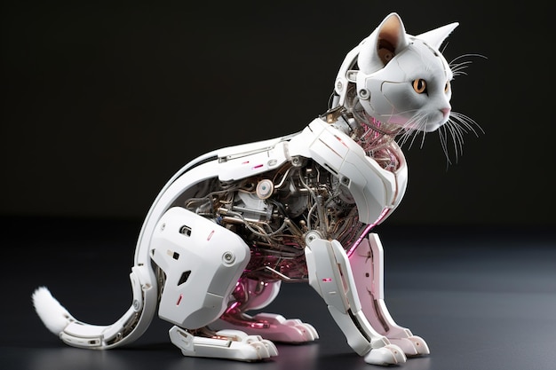 Un chat robot d'intelligence artificielle Un concept futuriste