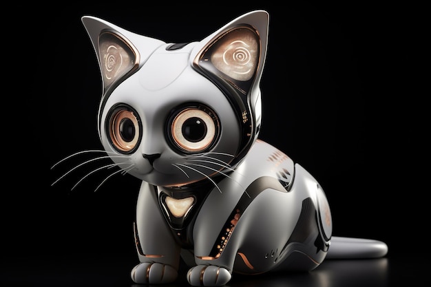 Un chat robot d'intelligence artificielle Un concept futuriste