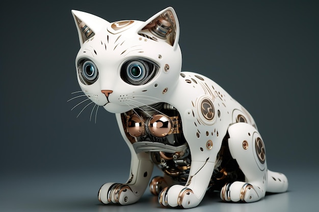 Un chat robot d'intelligence artificielle Un concept futuriste