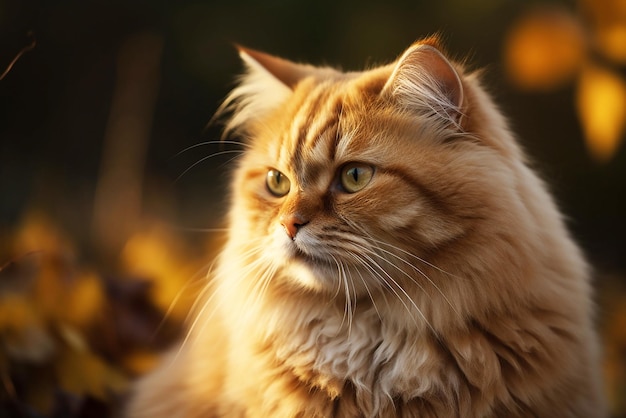 Un chat rouge dans un appartement urbain