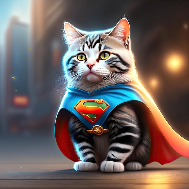 Le chat super-héros