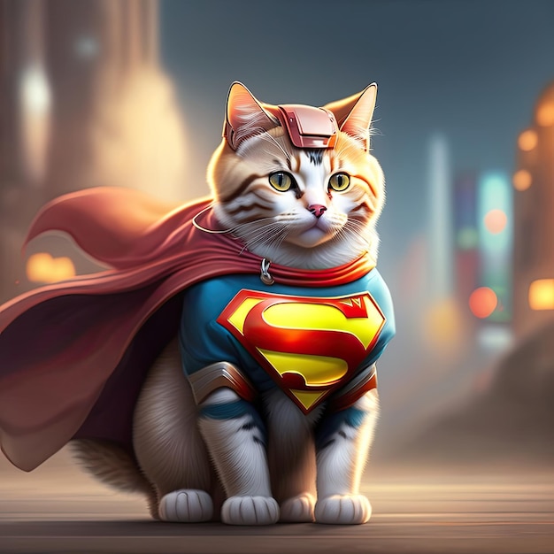 Le chat super-héros