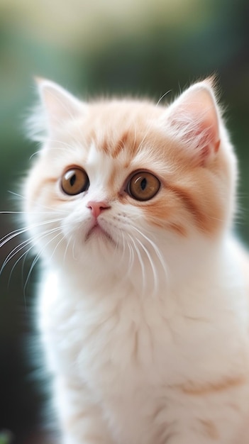 Un chat avec un visage brun et des yeux jaunes