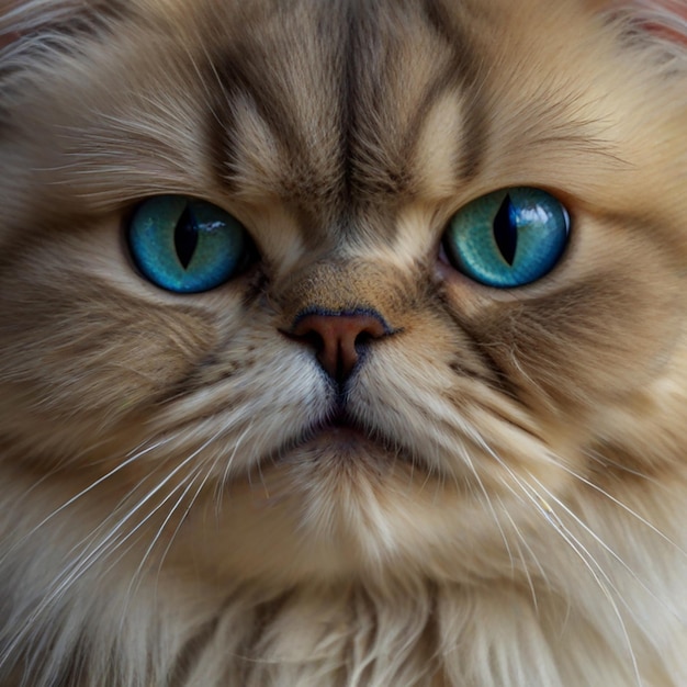 Photo un chat avec des yeux jaunes et un œil bleu