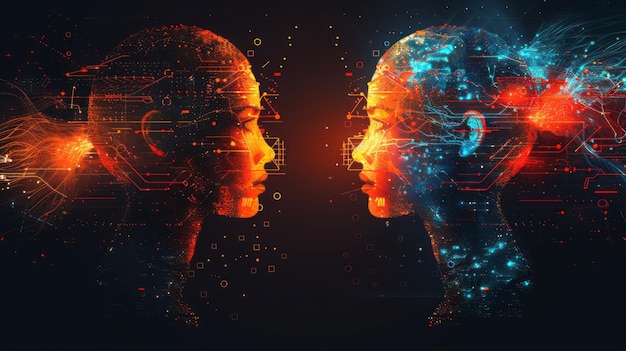 Chatbot d'intelligence artificielle et concept d'interaction humaine