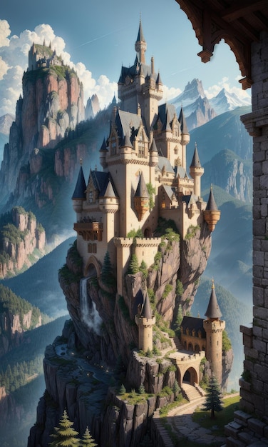 Un château dans les montagnes