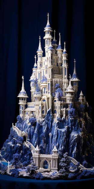 Un château fait de legos par l'entreprise.