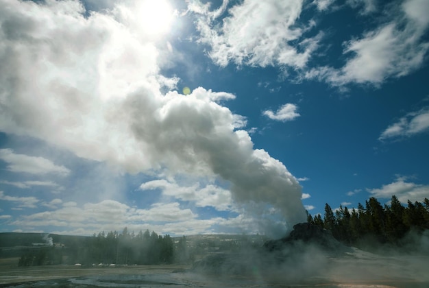 Château geyser, Parc National de Yellowstone, Wyoming, USA